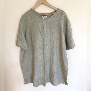 FLAX Engelhart 100% Linen Dress Cottagecore Lagenlook Boho Beach Shift Tunic